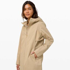 NWOT Lululemon Rain Rebel Jacket *COTTON Material, Color Trench, Size 2